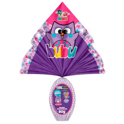 Ovo de Pascoa Bubu Chocolate ao Leite 80g - Divino Kids-1-